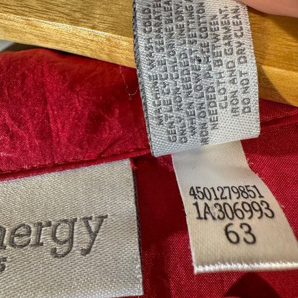 Red Crinkled Anorak Jacket | Utility Style with Gold Zippers Size 1 (US M/L) - Picture 5 of 5